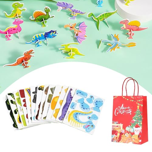 3D Cartoon Puzzles for Kids Ages 4-8,Educational 3D Cartoon Puzzles for Kids,Flowarmth Educational 3D Cartoon Puzzle Best Educational Gift for Boys & Girls Art DIY Craft Gift Decor (25PCS,Dinosaur) von Varyhoone