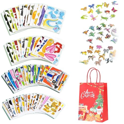 3D Cartoon Puzzles for Kids Ages 4-8,Educational 3D Cartoon Puzzles for Kids,Flowarmth Educational 3D Cartoon Puzzle Best Educational Gift for Boys & Girls Art DIY Craft Gift Decor (50PCS,4pcs) von Varyhoone