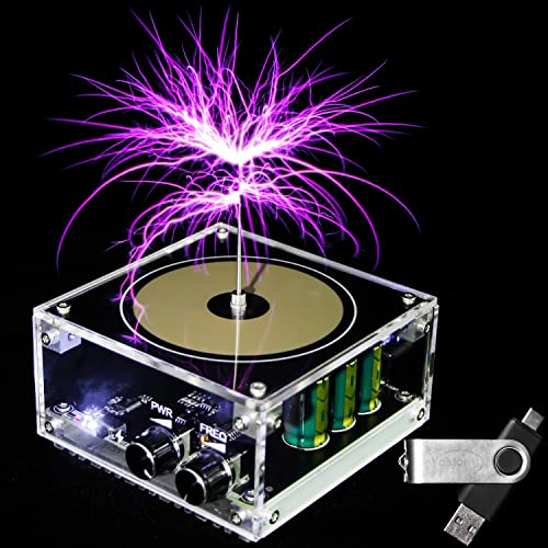 Vastarry Musik Tesla Spule Music Tesla Coil Desktop-Spielzeug Blitzmodell Electric Power Wireless Transmission Model Science Experiment Tool von Vastarry