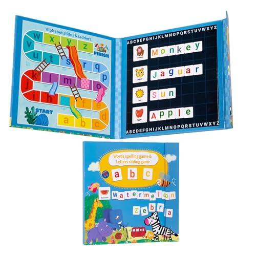 Vbnuyhim Alphabet-Matching-Spiel, magnetische Zahlen, Alphabet-Lernkarten, Rechtschreibwörter, Vorschul-Lernaktivitäten für Kinder, Mädchen, ab 36 Monaten von Vbnuyhim