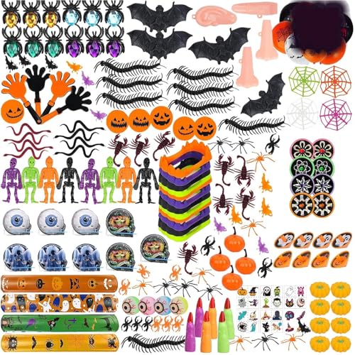 Vbnuyhim Halloween-Partygeschenke für Halloween-Partys – 205 Stück, kleine Halloween-Spielzeuge, lustige Halloween-Party-Preise – Halloween-Spielzeug für Halloween-Leckereien von Vbnuyhim