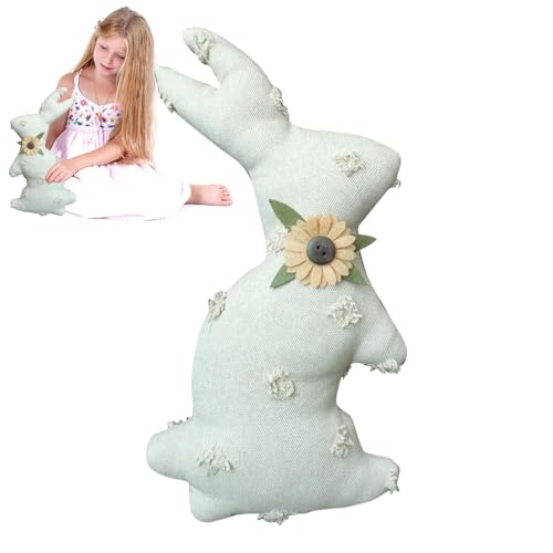 Vbnuyhim Hasenpuppen für Mädchen, Hasenspielzeug, Osterhase, Plüschtier, Osterhase, niedliche Hasenpuppe mit Blumenmuster, bequemes Plüschspielzeug für von Vbnuyhim