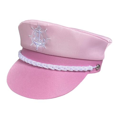 Vbnuyhim Kapitänsmütze für Damen, nautisches Thema, verstellbare Matrosenmütze, Schiffsmaschine, Marine-Admiral-Jachthut, Party-Accessoire von Vbnuyhim