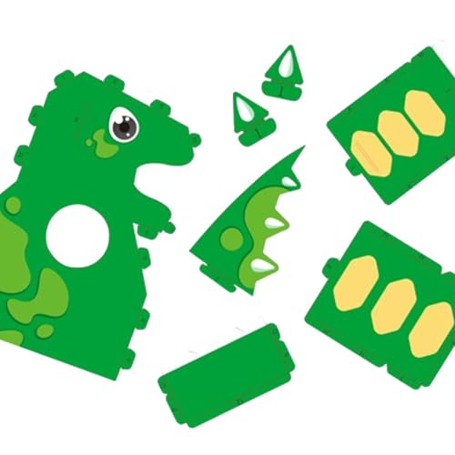 Vbnuyhim Papp-Dinosaurier-Kleid zum Zusammenbauen, tragbares Dinosaurier-Kostüm,Dinosaurier-Kostüm-Karton-Bausatz | Kreatives Montage-Design-Lernspielzeug für Kindergartenaufführung, Rollenspiel, von Vbnuyhim