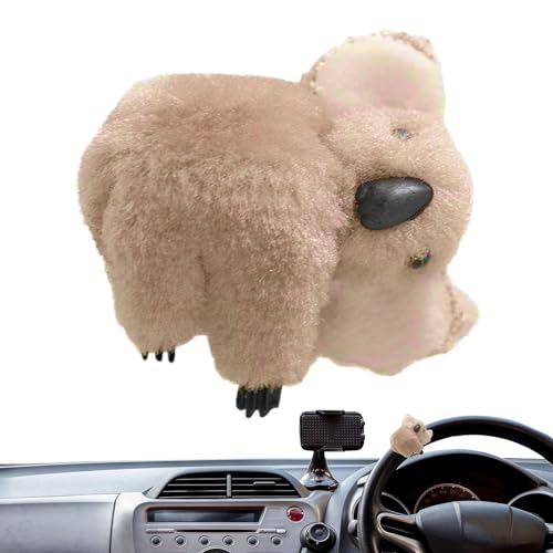 Vbnuyhim Plüschtier Koala | süßer Koala Plüsch Auto Dekoration – Auto Innenraum Armaturenbrett Ornament Rucksack Tasche Charm Auto Mittelkonsole Ornament für Display Bildschirm von Vbnuyhim