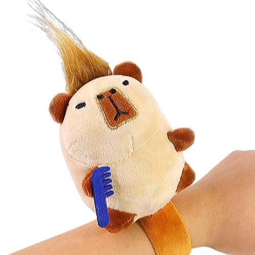 Vbnuyhim Slap-Armband aus Plüsch, Slap-Armbänder aus Plüsch, Tiere | niedliches Druckarmband – Capy Guinea, Ohrfeige in Tierform für und Mädchen von Vbnuyhim