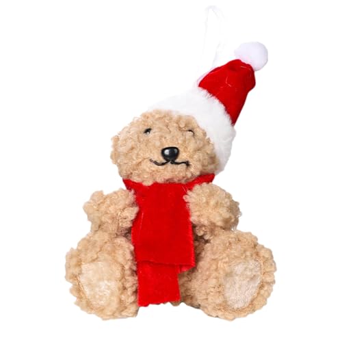 Vbnuyhim Teddybär aus Plüsch, Weihnachtsbaum, Teddybär für Weihnachten, Partygeschenke für kleine Bären, Plüschtier aus Plüsch, festliches Weihnachtszubehör von Vbnuyhim