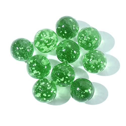 Vctitil Glasmurmeln, die im Dunkeln leuchten, leuchtende Glasmurmeln für Marmorspiele, Vasenfüller, Heimdekoration, Kugelbahnen, 12 mm (grün), 30 Stück von Vctitil