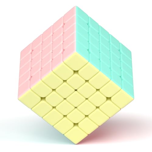 Vdealen Macaron Zauberwürfel Speed Cube Zauberwürfel Original, Glattes Stickerless Magic Würfel für Kindergeparty, Magic Cube Spielzeug Geschenke für Kinder Teenager Erwachsene(5x5x5) von Vdealen