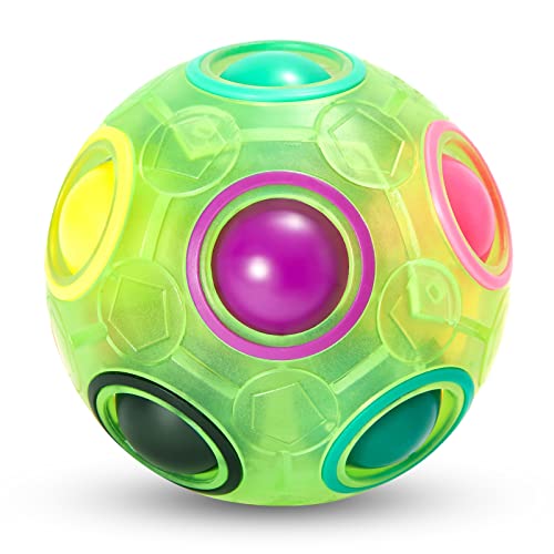 Vdealen Magischer Regenbogen-Puzzleball, Zappelball Puzzle Spiel Spaß Stressabbau Magic Ball Denksport Ball Spielzeug für Kinder Teens & Erwachsene von Vdealen