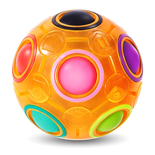 Vdealen Magischer Regenbogen-Puzzleball, Zappelball Puzzle Spiel Spaß Stressabbau Magic Ball Denksport Ball Spielzeug für Kinder Teens & Erwachsene von Vdealen