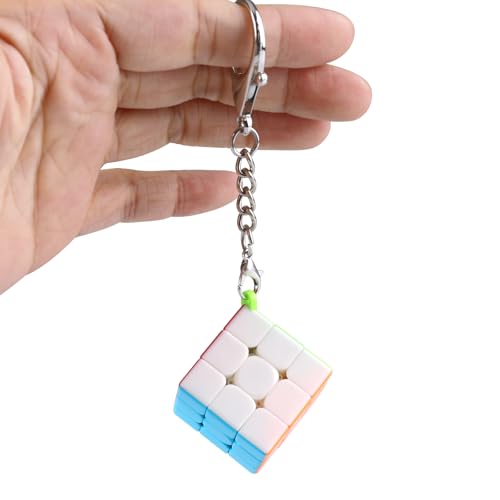 Vdealen Mini Zauberwürfel Schlüsselanhänger Speed Cube Key Ring Zauberwürfel Original 30mm, Schlüsselanhänger Magic Würfel für Kindergeparty Spielzeug Geschenke für Kinder Teenager Erwachsene(3x3) von Vdealen