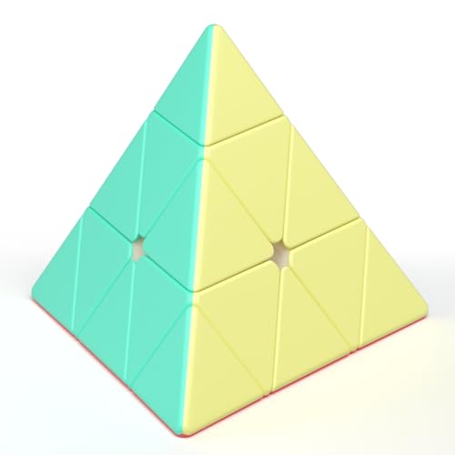 Vdealen Pyramide Zauberwürfel Dreieck Speed Cube, Pyraminx Magic Cube für Anfänger und Fortgeschrittene, Triangle Cube Geschenk für Kinder Teenager Erwachsene(Macaron) von Vdealen