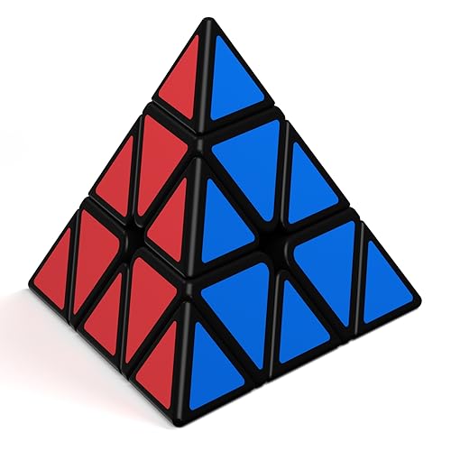 Vdealen Pyramide Zauberwürfel Dreieck Speed Cube, Pyraminx Magic Cube für Anfänger und Fortgeschrittene, Triangle Cube Geschenk für Kinder Teenager Erwachsene(Sticker) von Vdealen