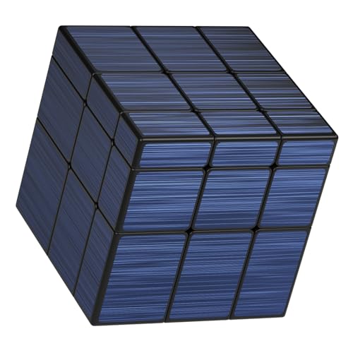 Vdealen Zauberwürfel Mirror Cube von 3x3 Speed Cube, Mirror Sticker Spiegelwürfel für Anfänger und Fortgeschrittene, Magic Cube Geschenk für Kinder Teenager Erwachsene(Blau) von Vdealen