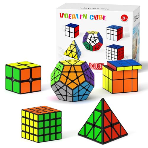 Vdealen Zauberwürfel Set, Speed Cube von 2x2 4x4 Pyramide Mirror Megaminx Zauberwürfel Original, Sticker Magic Cube Würfel Puzzle, Geschenk für Kinder Teenager Erwachsene Vdealen Zauberwürfel Set, Speed Cube von 2x2 4x4 Pyramide Mirror Megaminx Zauberwürfel Original, Sticker Magic Cube Würfel Puzzle, Geschenk für Kinder Teenager Erwachsene von Vdealen
