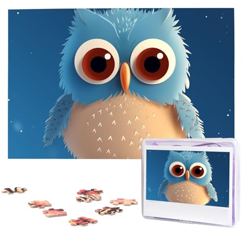 Puzzle 1000 Teile für Erwachsene Niedliche Cartoon Eule Jigsaw Puzzle Cool Tier Weihnachten Puzzle Geschenk Puzzle Für Familie Größe 75 X 50 cm von VducK