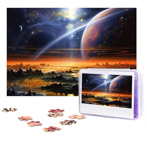 Puzzle 300 Teile für Erwachsene Universum Landschaft Malerei Jigsaw Puzzle Cool Tier Weihnachten Puzzle Geschenk Puzzle Für Familie Größe 38 X 26 cm von VducK