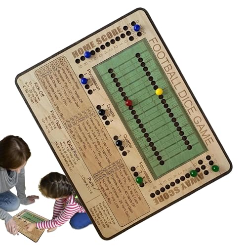 Football Dice Game, Fun Tabletop Football Game, Wooden Football Board Game, Family Dice Football Game, Portable Football Game, Tabletop Sports Board Game, Dice-Based Football Game, Compact Wooden Game von Veasbuu