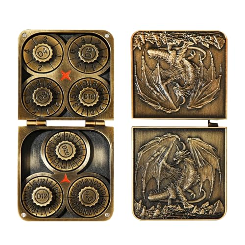 Metal Dice - Metal Cosplay Toys for Party, tragbar mit Magnetkasten, Taschendrachen für Nächte, Urlaub, Geburtstag, Wochenende, Rollenspiel, Reisen, Zuhause, Spieler, Erwachsene, Familie Metal Dice - Metal Cosplay Toys for Party, tragbar mit Magnetkasten, Taschendrachen für Nächte, Urlaub, Geburtstag, Wochenende, Rollenspiel, Reisen, Zuhause, Spieler, Erwachsene, Familie von Veasbuu