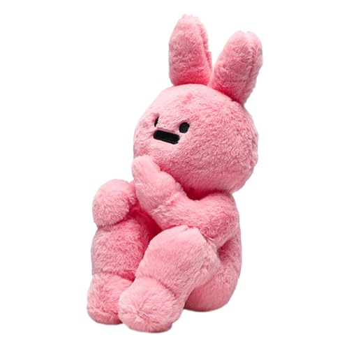 Rabbit Stuffed Animal, Cute Plushie Bunny Plush Toys, Despise Rabbit Plush, Friendly Gesture Soft Doll, Plush Animals for Kids, Stuffed Bunny Plush, Plush Doll Stuffed Toys, Soft Bunny Stuffed Animal von Veasbuu