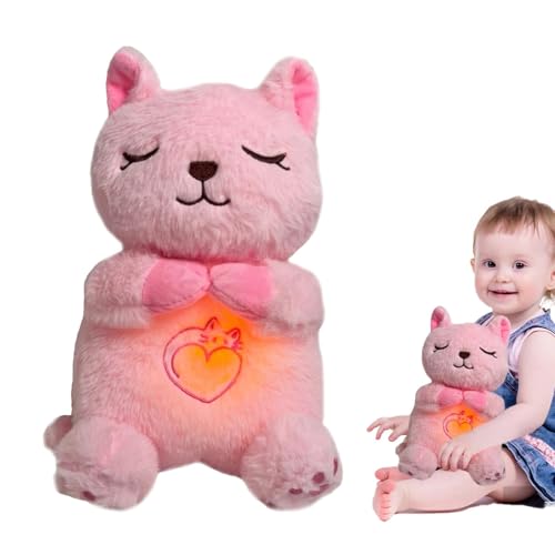 Sleeping Breathing Plush, Plush Toy with Lights, Stuffed Animal Motion Toy, Adjustable Plush Sleeping Toy, Calming Plush Toy for Kids, Boys Breathing Stuffed Toy, Interactive Sleeping Plush Toy von Veasbuu