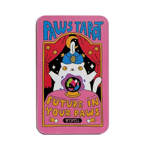 Tarot Card Deck, Paws Tarot Cards, Divination Cards, Future In Your Paws Theme, 4.33x2.64x1.57 Inches Fun Board Game Style, for Entertainment & Spiritual Insights von Veasbuu