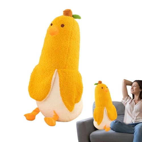 Veasbuu Animal Duck Plush Pillow, Stuffed Banana Duck Toy, Plush Hugging Pillow, Cute Duck Stuffed Animal, Soft Plush Pillow Toy, Banana Duck Plush Pillow, Adorable Stuffed Duck, Plush Toy for Kids von Veasbuu