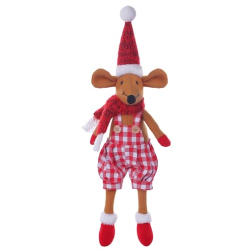 Veasbuu Christmas Mice Dolls, Long-Legged Plush Mice, Stuffed Christmas Mice, Christmas Mice Decorations, Soft Christmas Mice, Plaid Fabric Mice, Christmas Plush Dolls, Holiday Stuffed Mice von Veasbuu