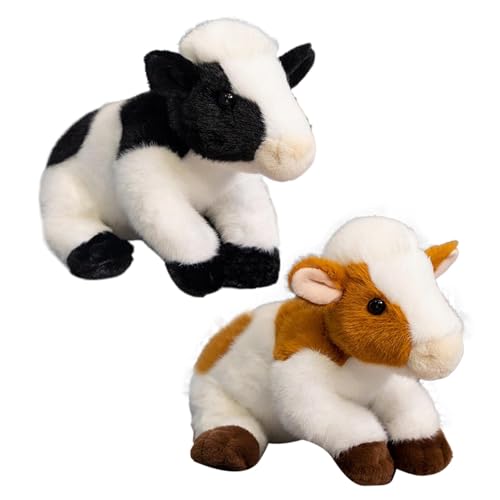 Veasbuu Cow Plush, Stuffed Cow Toy, Animal Plushie Gift, Cute Cow Plushie, Soft Cattle Toy, Yak Stuffed Animal, Cuddly Stuffed Cow, 8.6-Inch Plush Toy, Plush Bedtime Buddy, Small Animal Plush Toy von Veasbuu