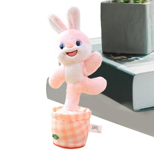 Veasbuu Dancing Animal Plush Toys Kids, Plush Singing Dancing Toy, Interactive Electric Rabbit Cow Donkey, Soft and Cuddly Singing and Dancing Stuffed Animals for Toddler and Babies von Veasbuu