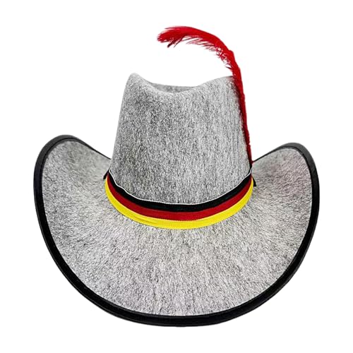 Veasbuu Herren Filzhut - Festivalhüte Damen Western - Western Design Kopfschmuck In Schwarz Rot Gelb Mit Verstellbarem Band Für Karneval Schulkostüm Bühnenperformance Cosplay Party Bar Fotostudio Veasbuu Herren Filzhut - Festivalhüte Damen Western - Western Design Kopfschmuck In Schwarz Rot Gelb Mit Verstellbarem Band Für Karneval Schulkostüm Bühnenperformance Cosplay Party Bar Fotostudio von Veasbuu