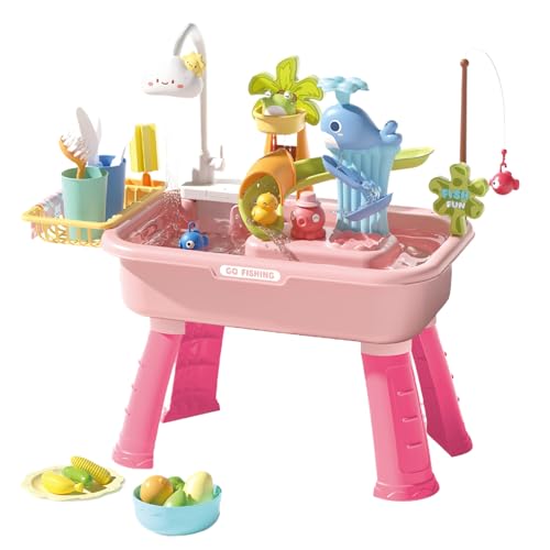 Veasbuu Kid Water Table, 4 in 1 Educational Sink Toy with Electric Faucet, 21.26x11.42x20.87 Inches Beach Outdoor Toys to Boys and Girls, Pretend Play Set for Travel, Backyard, Pool, Park, Daycare Veasbuu Kid Water Table, 4 in 1 Educational Sink Toy with Electric Faucet, 21.26x11.42x20.87 Inches Beach Outdoor Toys to Boys and Girls, Pretend Play Set for Travel, Backyard, Pool, Park, Daycare von Veasbuu