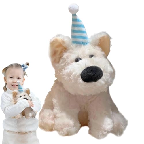 Veasbuu Stuffed Animals, Animal Plush, Soft Stuffed Toys, West Highland Terrier Plush, Soft Hugging Pillow, Realistic Stuffed Animal, West Highland Terrier Doll 28cm for Kids and Toddler von Veasbuu