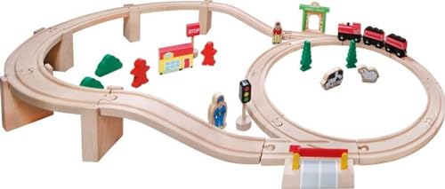 Spielmaus Holz Holzeisenbahn in Trommel, 38tlg. von VEDES Großhandel GmbH - Ware