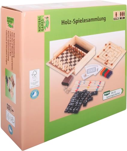 Vedes Natural Games Holz-Spielesammlung 50 in 1 von VEDES Großhandel GmbH - Ware