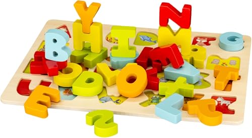 Vedes SpielMaus Holz Alphabet Puzzle-Spiel, 26-teilig von Vedes