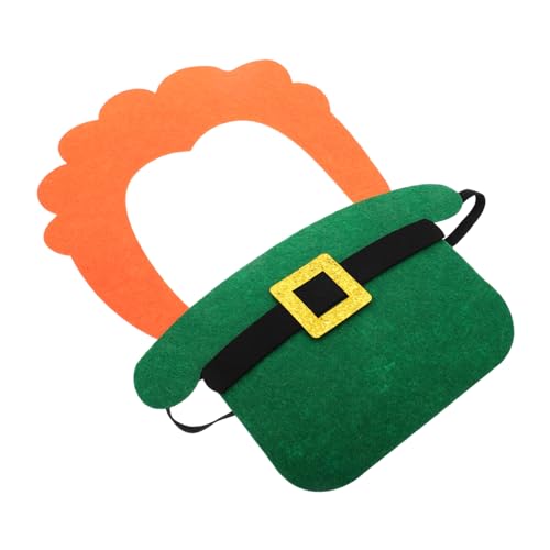 Veemoon 1 Satz Lustige Gefälschte Schnurrbartaufkleber Langer Bart St. Patricks Hut St. Patrick's Day Bart Requisiten Zum St. Patricks Day St. Patricks Day Schnurrbart-Aufkleber Gefühlt von Veemoon