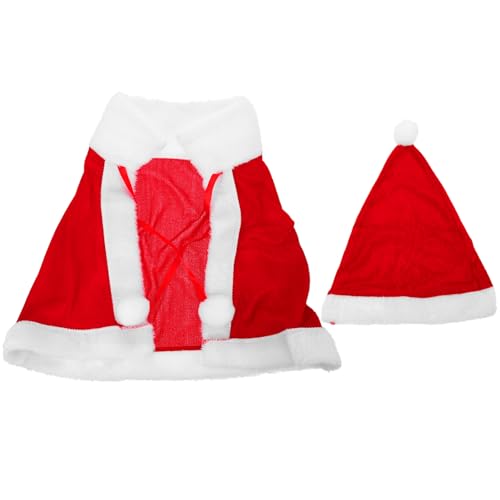 Veemoon 1 Satz Santa Cape Party Cosplay Kostüm () Weihnachtsmützen Weihnachtsbaum Winter weihnachtskleider weihnachtskleider für Weihnachtsmann Umhang Kleinkind Stoff von Veemoon