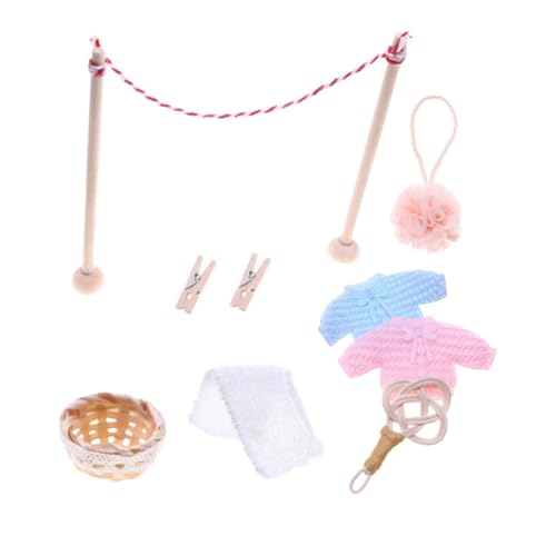 Veemoon 1 Set Miniatur -wäscheleinenzubehör Für Wohnkultur Winziges Wäscheleinenmodell Für Innen- Und Außenpuppenhaus -waschküche Veemoon 1 Set Miniatur -wäscheleinenzubehör Für Wohnkultur Winziges Wäscheleinenmodell Für Innen- Und Außenpuppenhaus -waschküche von Veemoon