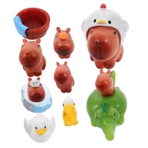 Veemoon 10 Stück Capybara Tiermodelle Aus Harz – Miniaturfiguren Für Mikro-Landschafts-Ornament Garten Dekoration Und Desktop Statuen Kreative Sandtisch Dekoration von Veemoon