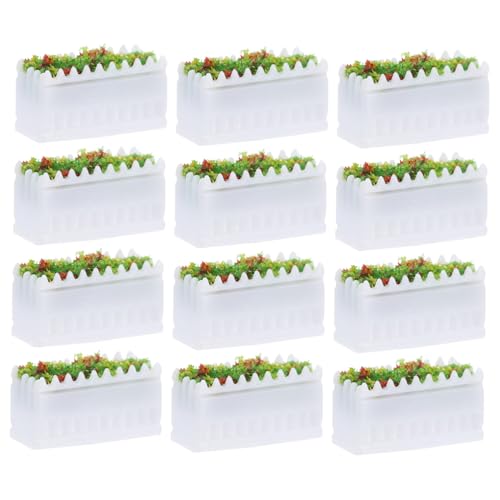 Veemoon 12 Stück Teiliges Mini Weiß mit Blumen Stabile Landschaftsdekoration für Puppenhaus Micro Landschaft Kreative DIY Szenerie Langlebige Miniatur Gartenornamente Veemoon 12 Stück Teiliges Mini Weiß mit Blumen Stabile Landschaftsdekoration für Puppenhaus Micro Landschaft Kreative DIY Szenerie Langlebige Miniatur Gartenornamente von Veemoon