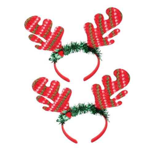Veemoon 2 Stück Rotes Rentier Geweih Haarreif mit Glitzer Verstellbar und Langlebig Festliches Weihnachts Stirnband für Damen für Weihnachtsfeiern und Familienfeste Veemoon 2 Stück Rotes Rentier Geweih Haarreif mit Glitzer Verstellbar und Langlebig Festliches Weihnachts Stirnband für Damen für Weihnachtsfeiern und Familienfeste von Veemoon