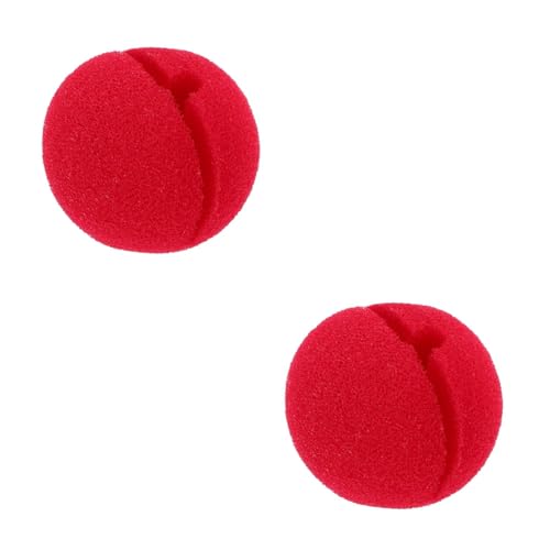 Veemoon 2Pcs Foam Clown Nase Rot Clown Nase Kostümzubehör Böse Clown Nasen -Clown -Cosplay -Kit Für Halloween Carnival Masquerade Cospaly (Rot) von Veemoon