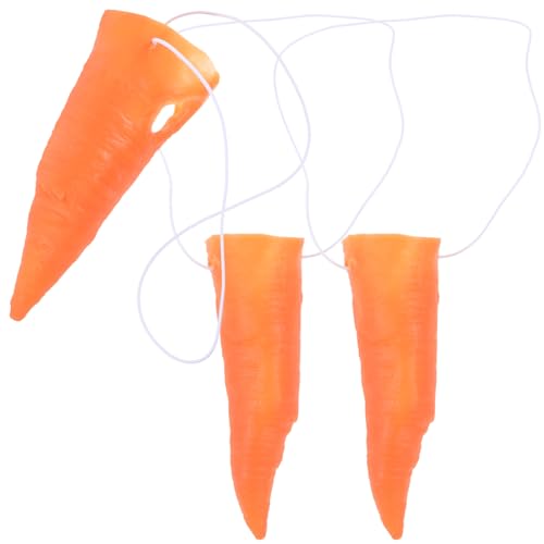 Veemoon 3Pcs Karotten Nase Cosplay Schneemann Nase Orange Karotten Nase Requisite Für DIY Crafts Adult Cosplay Party Urlaub Dekorationen von Veemoon