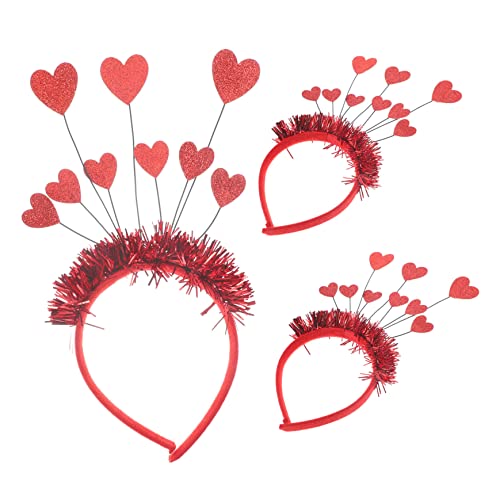 Veemoon 3er Set Liebe Stirnbänder Für Mädchen – Süßes Haarschmuck-Set Für Partys Und Valentinstag – Boppers Mit Eisendraht Für – Perfekte Accessoires Für Festliche Anlässe von Veemoon