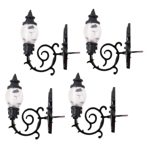 Veemoon 4 Stück Miniatur Wandlampe Sandtisch Landschaftsdekor Stilvolle Micro Landscaping Lampe in Schwarz mit Warmgelbem Licht für Miniaturhäuser und Dioramen Veemoon 4 Stück Miniatur Wandlampe Sandtisch Landschaftsdekor Stilvolle Micro Landscaping Lampe in Schwarz mit Warmgelbem Licht für Miniaturhäuser und Dioramen von Veemoon