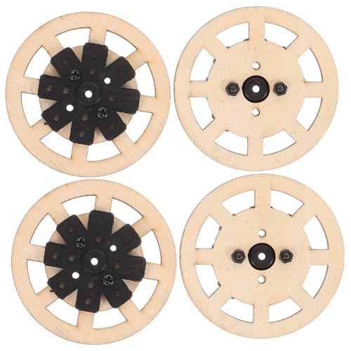 Veemoon 4 Stück Spielzeug-rennwagen-rad, Spielzeug-auto-rad, Rc-auto-zubehör, Holz-spielzeug-auto-rad-ersatz von Veemoon