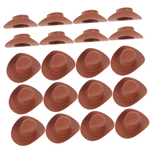 Veemoon 40 Mini Cowboyhüte Für Western Deko – Niedliche Miniatur Hüte Für Party - Tischdeko Im Western Style - Bastelzubehör Für Hochzeiten Und Anlässe Ideal Für Puppenhaus Und DIY Projekte von Veemoon