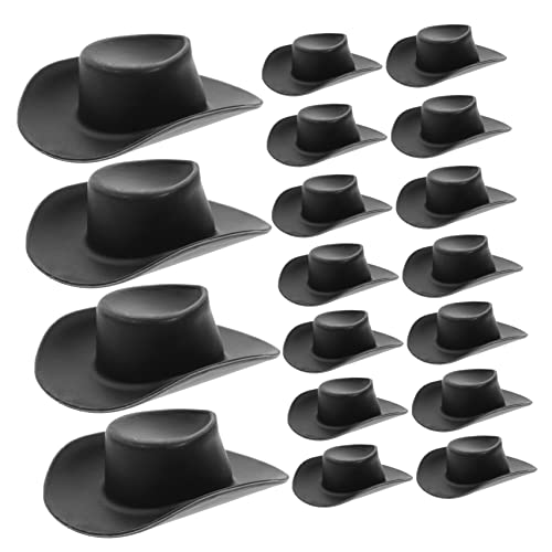 Veemoon 40 Stück Mini Cowboy Hüte in Schwarz - Perfekte Dekoration Für DIY Bastelprojekte Und Partys - Cowgirl Accessoires Für Und Western Themen Feierlichkeiten von Veemoon